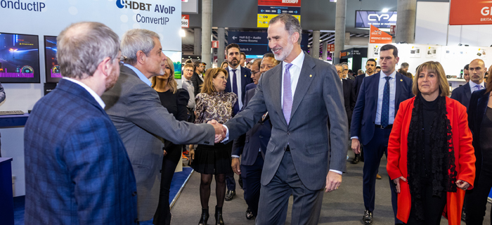 Felipe VI.: Royal visit at ISE in Barcelona.<br />Image: ISE