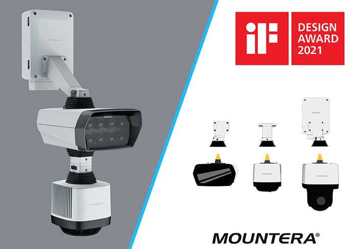 Recognised with the prestigious iF DESIGN AWARD 2021: The Mountera® mounting system and is an integral part of Dallmeier cameras of the Panomera® S-Series, the W-Series, and the PTZ models.<br />Image: Dallmeier