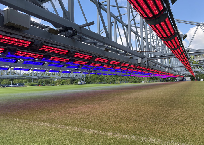 The LED technology ensures sustainable turf growth.<br />Image: Rhenac