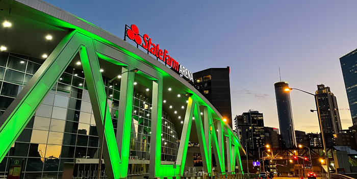Behind the scenes: State Farm Arena, home of the Atlanta Hawks (NBA).<br />Image: State Farm Arena