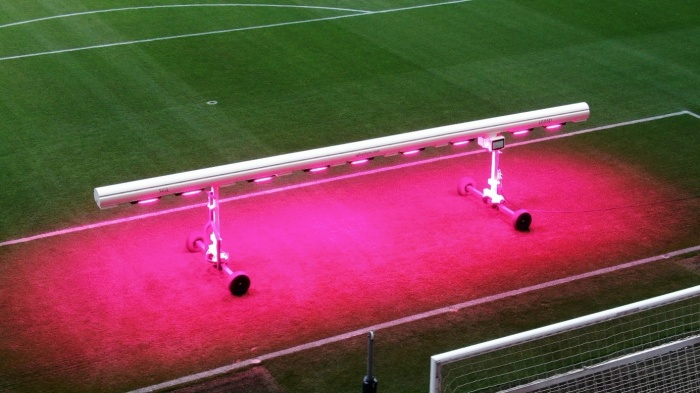 The LED50 is well suited for high wear areas, like the goal mouths.<br />Image: SGL