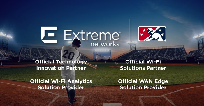 Extreme Networks is the official innovation partner of Minor League Baseball (MiLB).<br />Image: Extreme Networks