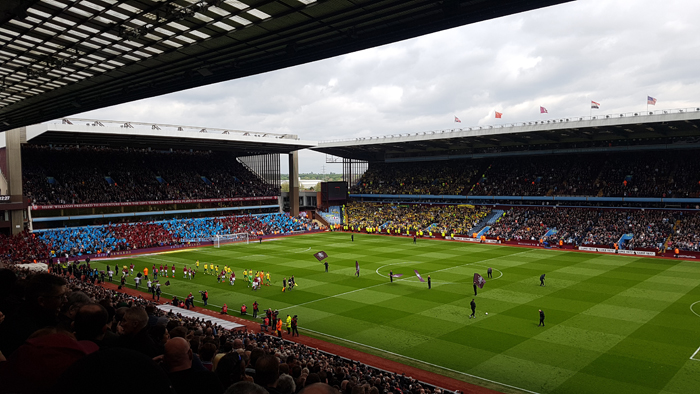 The only winner is Aston Villa who have seen the value of Villa Park fall 291,250 Euro down by 9.62%.<br />STADIAWORLD