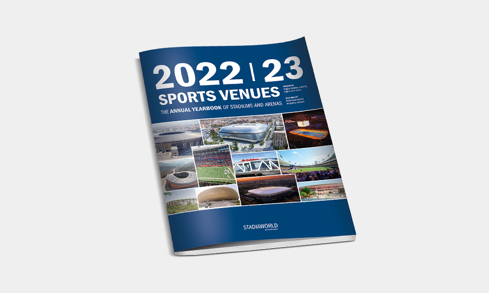 SPORTS VENUES: the annual yearbook by STADIAWORLD.<br />Image: STADIAWORLD
