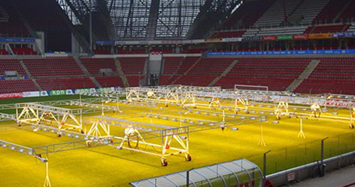 Grow lighting system at PSV Eindhoven in 2004.<br />Image: SGL