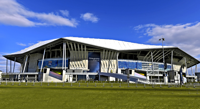 Groupama Stadium is the home of Olympique Lyon and the third largest stadium in France.<br />Image: Populous/Intens-cité/S. Guiochon