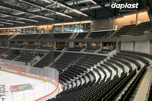 Customized seating solution for Vaudoise aréna