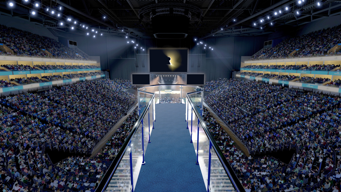 The catwalk will be 21 meters above the crowd.<br />AEG