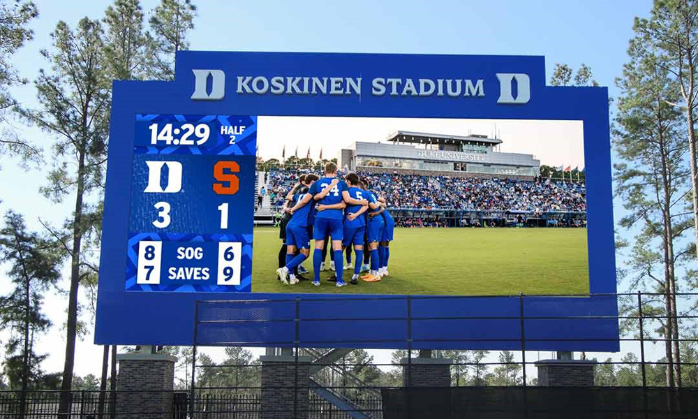 The new display at Koskinen Stadium.<br />Image: Daktronics