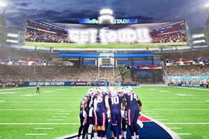 New End Zone Display at Gillette Stadium