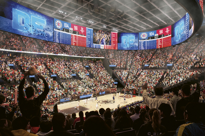 The Intuit Dome is to receive the largest halo board in an indoor arena worldwide.<br />Image: LA Clippers