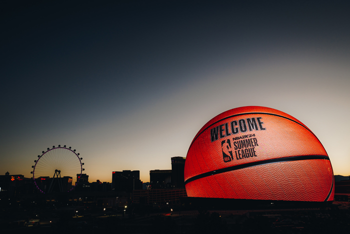 With the NBA Summer League a part of the NBA preseason took place in Las Vegas.<br />image: Sphere Entertainment