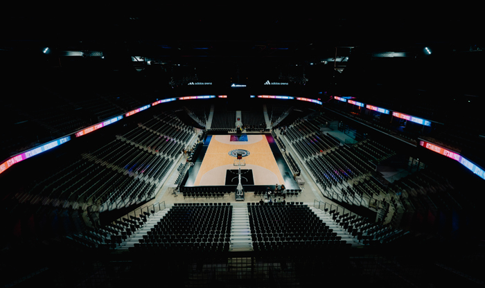 The seats in the adidas arena are made from 70 tonnes of recycled plastic.<br />Florence Pernet