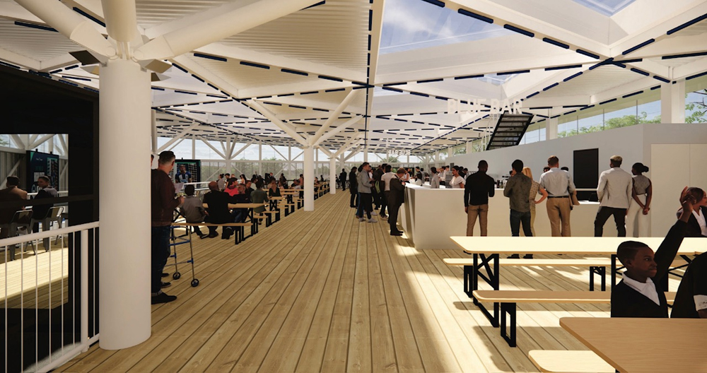 A bar and seating on the first floor will invite people to linger.<br />Paul Hazelwood / BHAFC