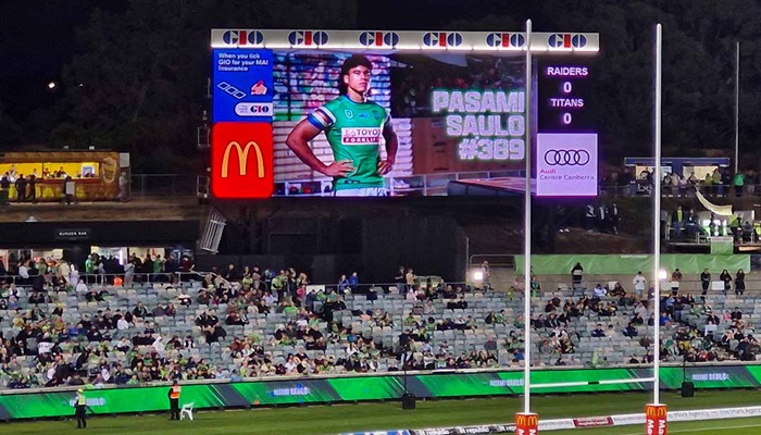 The GIO Stadium in Canberra has a capacity of over 25,000 people.<br />Image: Daktronics